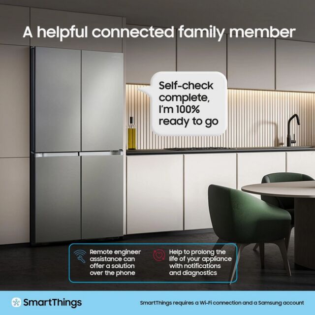 Samsung RS70F65KETEU 91.2cm 60/40 American Fridge Freezer - Silver