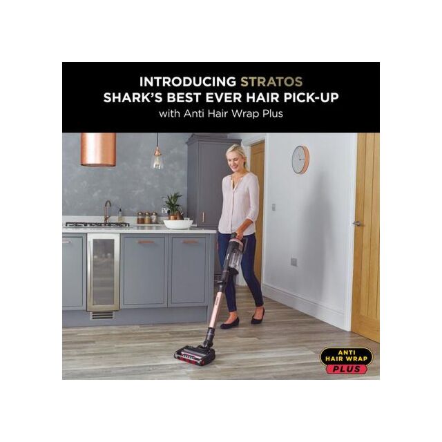 Shark IZ400UK Stratos Cordless Stick Vacuum Cleaner - 60 Minutes Run Time - Gold