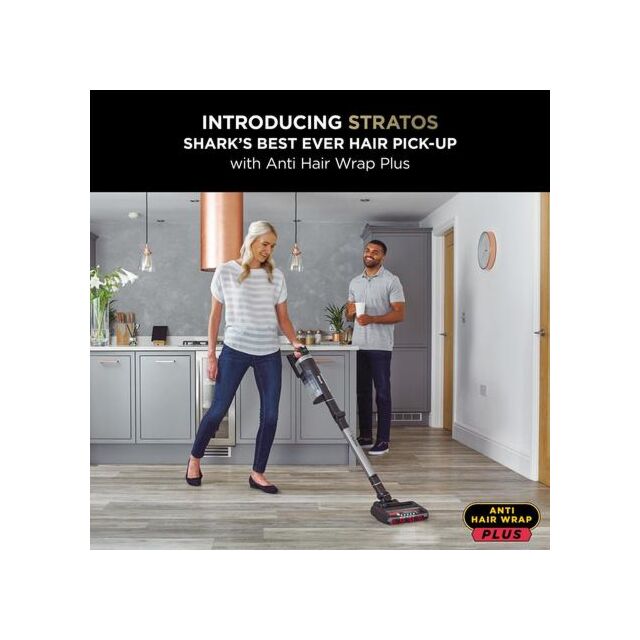 Shark IZ420UKT Stratos Cordless Stick Vacuum Cleaner - 120 Minutes Run Time - Silver