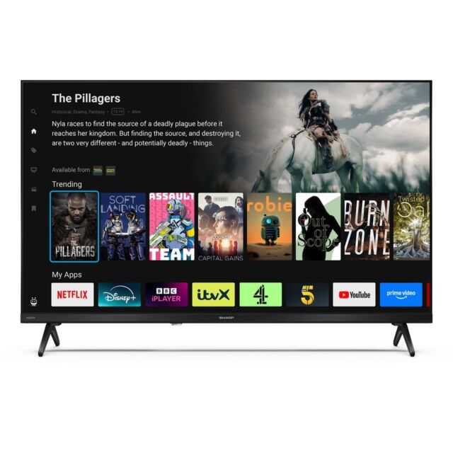 Sharp 1T-C32HE2245KB 32 Inch HD TiVo Smart Led TV Frameless Black