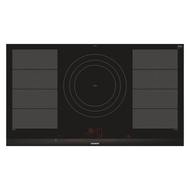 Siemens EX975LVV1E Induction Hob, 90 Cm, Black, Surface Mount With Frame