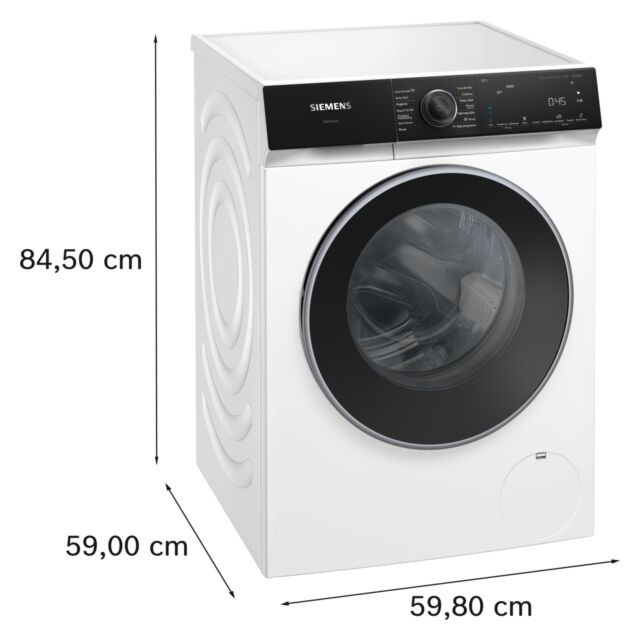Siemens WG46H2A9GB Washing Machine, Front Loader 9 Kg 1600 Rpm, White