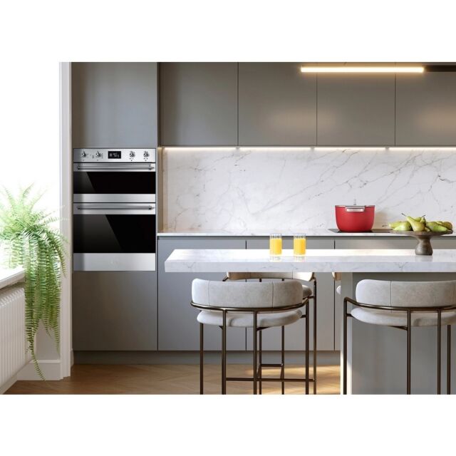 Smeg DOSF6390X 59.7Cm Built In Electric Double Oven - Stainless Steel