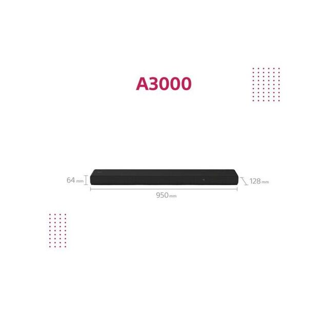 Sony HTA3000_CEK 3.1 Ch Soundbar - Black