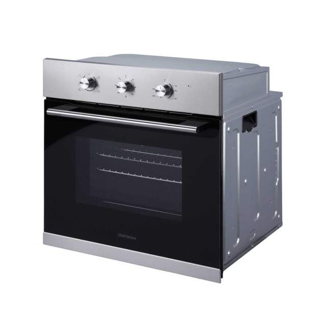 Statesman BSF160SS Built-In Single Cavity Fan Oven, 70 Litre, Stainless Steel