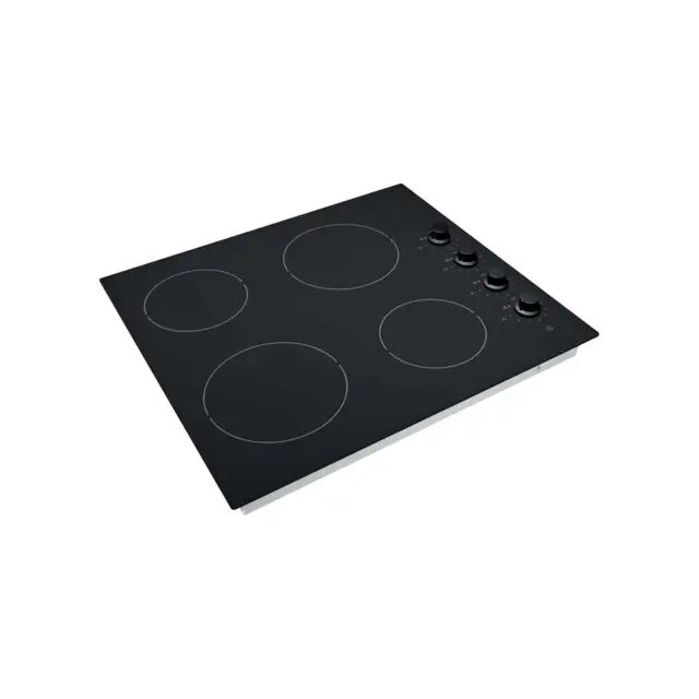 Statesman CHZ460D 4 Zone Ceramic Hob With Dial Control Black Glass