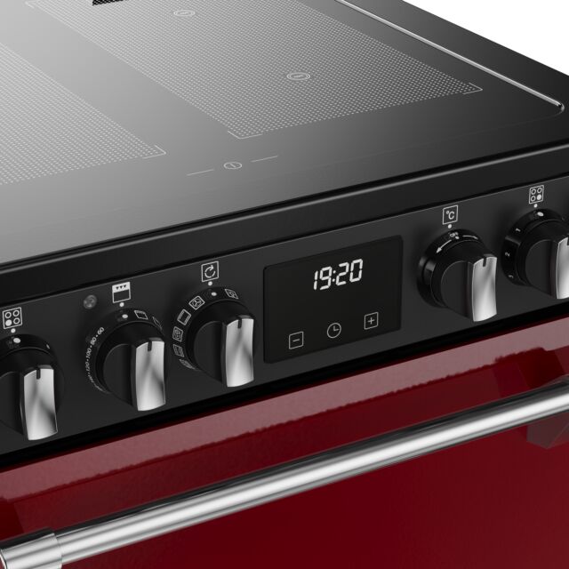 Stoves 444412002 Dx Mra Rich 60Ei Rty 60Cm Induction Electric Cooker With Double Oven, Red, A Rated