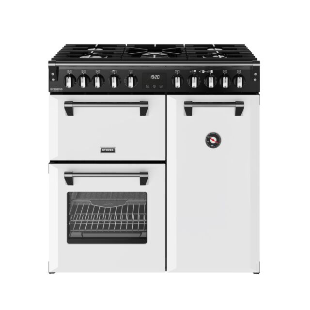 Stoves 444412004 Dx Rca Rich 90Df 90Cm Dual Fuel Range Cooker, Ice White, A Rated