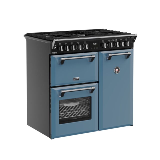 Stoves 444412005 Dx Rca Rich 90Df 90Cm Dual Fuel Range Cooker, Twilight Blue, A Rated