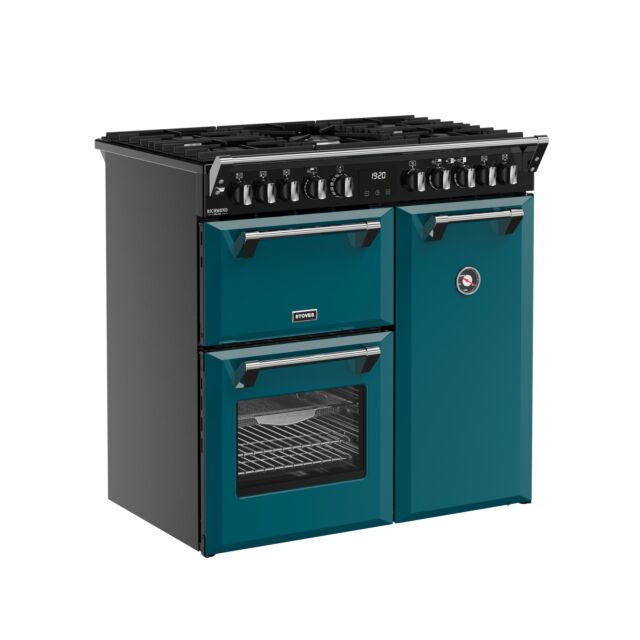 Stoves 444412007 Dx Rca Rich 90Df 90Cm Dual Fuel Range Cooker, Deep Marine, Green, A Rated