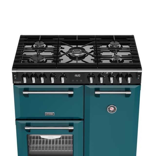 Stoves 444412007 Dx Rca Rich 90Df 90Cm Dual Fuel Range Cooker, Deep Marine, Green, A Rated
