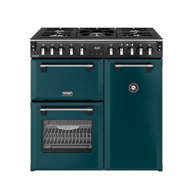 Stoves 444412007 Dx Rca Rich 90Df 90Cm Dual Fuel Range Cooker, Deep Marine, Green, A Rated