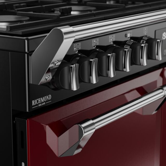 Stoves 444412020 Dx Rca Rich 100Df 100Cm Dual Fuel Range Cooker, Garnet Red, A Rated
