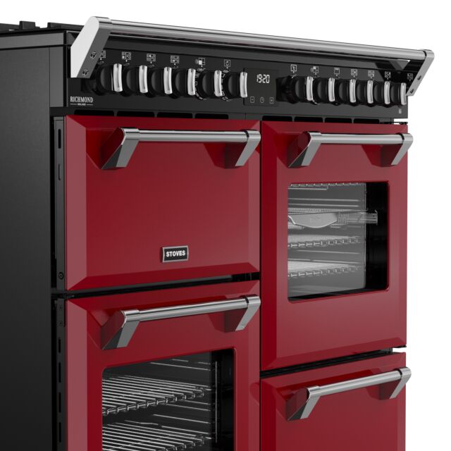 Stoves 444412020 Dx Rca Rich 100Df 100Cm Dual Fuel Range Cooker, Garnet Red, A Rated