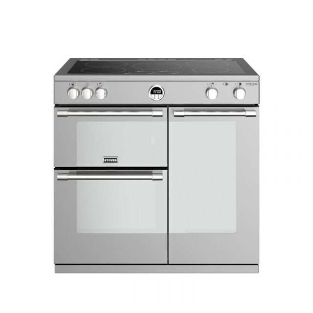 Stoves 444444940 Sterling Deluxe S900ei 90Cm Electric Range Cooker With Induction Hob - Stainless St