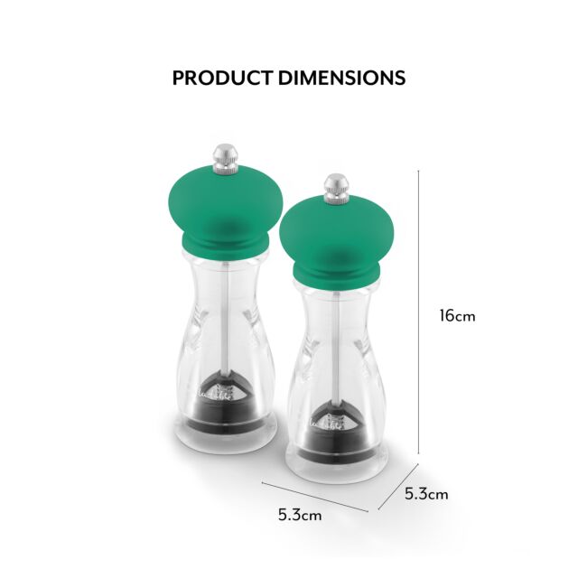 Sur La Table SLT847053GRN 2Pc Salt And Pepper Mill Set Green