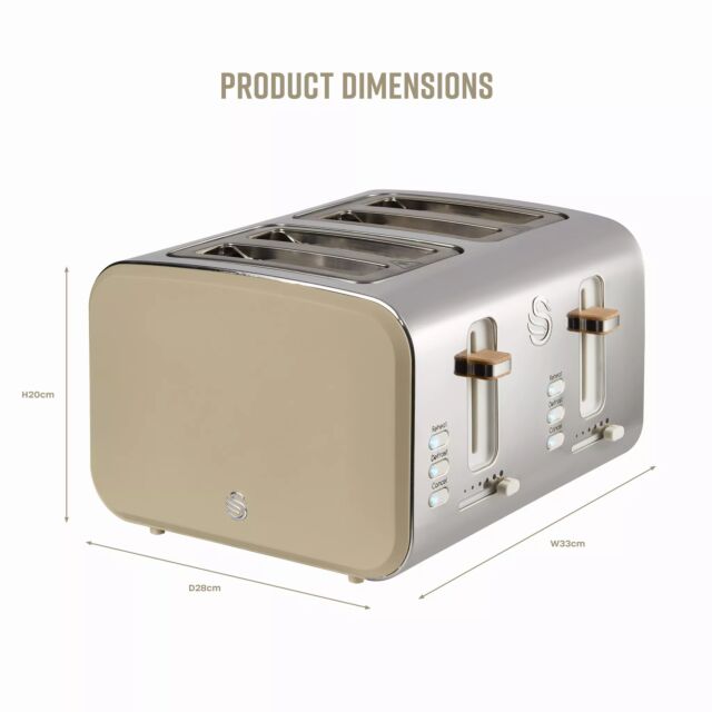 Swan ST14620OAT 4 Slice Nordic Style Toaster