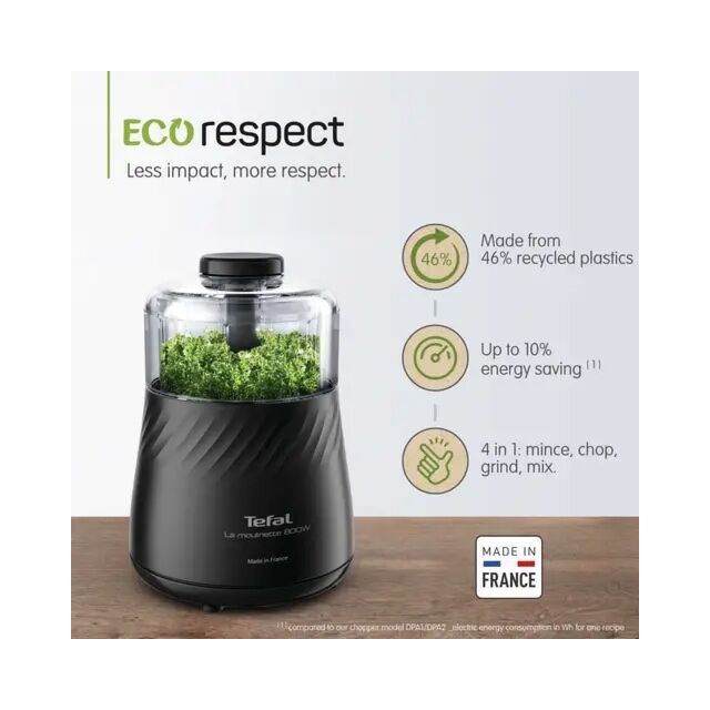 Tefal MB710840 Eco Respect Moulinette Mini Chopper - Black