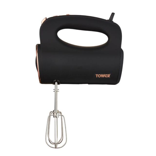Tower T12061RG Cavaletto 300W Hand Mixer Black And Rose Gold