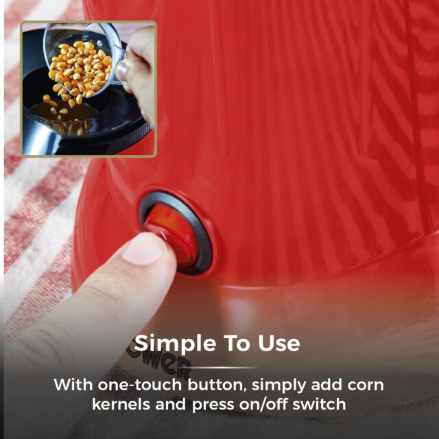 Tower T19050RD 900W Pop Corn Maker 