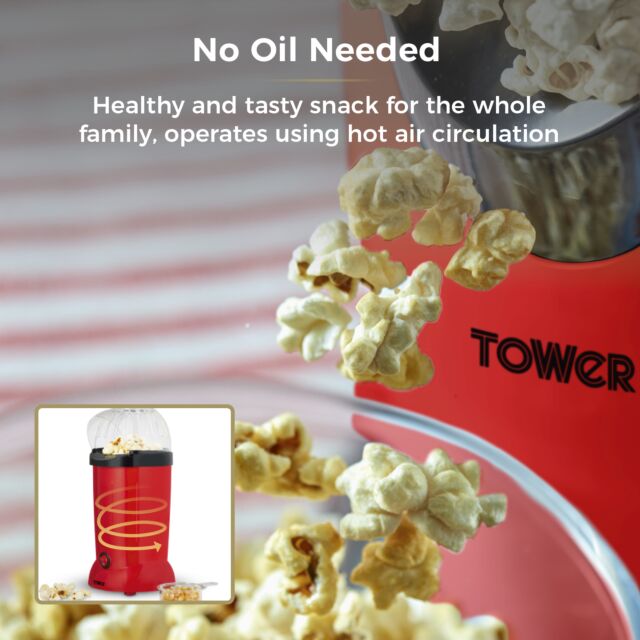 Tower T19050RD 900W Pop Corn Maker 