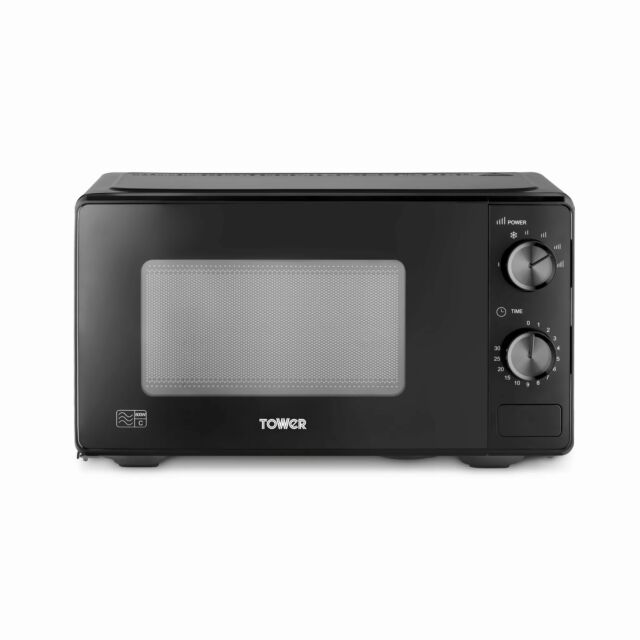 Tower T24044BLK 20 Litre 800W Manual Microwave Black