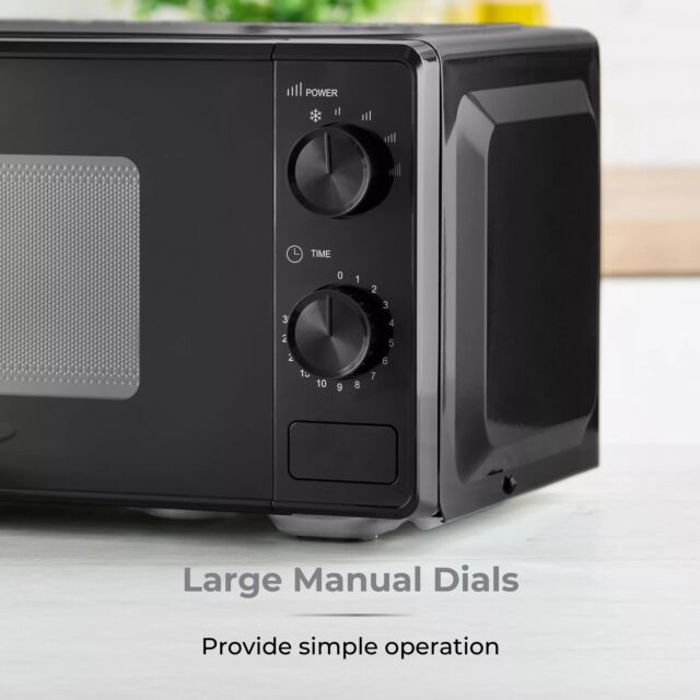 Tower T24044BLK 20 Litre 800W Manual Microwave Black