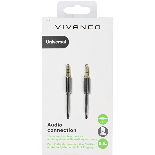 Vivanco 38751 3.5 Mm Audio Connection, 0,5M