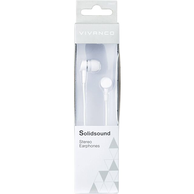 Vivanco 38902 Solidsound Stereo Earphones - White 1.2M