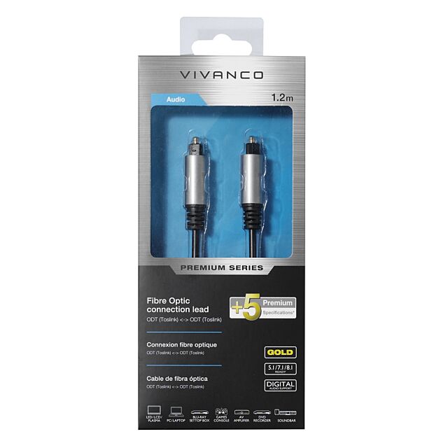 Vivanco 41826 Pre Tt12 Optical Cable 1.2M (Premium)