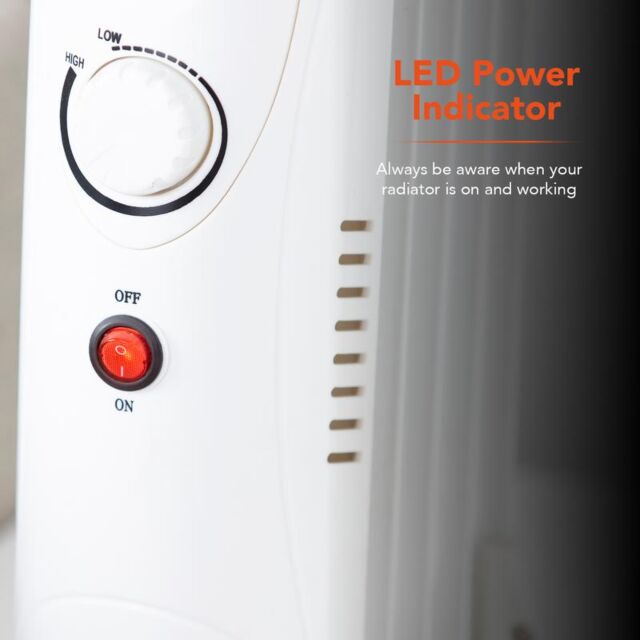 Warmlite WL43002YW 650W Oil Filled Radiator White