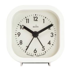 Acctim 16302 Robyn Square Alarm Clock In White Cliffs