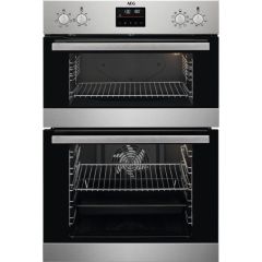 Aeg DCB535060M Surroundcook Built-In Electric Double Oven, Stainless Steel, A Rated