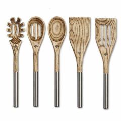 Barbary + Oak BO832240 Hoxton 5 Piece Utensil Set Brown 