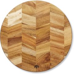 Barbary + Oak BO847023 Round Acacia Chevron Chopping Board