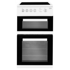 Beko KDVC563AW 50Cm Electric Cooker With Double Oven And Ceramic Hob