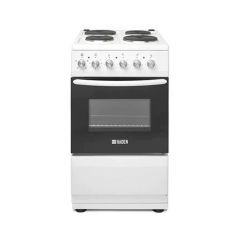Haden HES050W 50Cm Electric Cooker With Solid Plate Hob - White