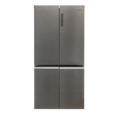 Haier HCR59F19ENMM 90.8Cm Freestanding American Fridge Freezer - Platinum Inox