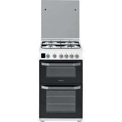 Hotpoint HD5G00CCW 50Cm Double Cavity Gas Cooker White