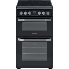 Hotpoint HD5V93CCB 50Cm Electric Cooker With Ceramic Hob - Black - A/B Rated