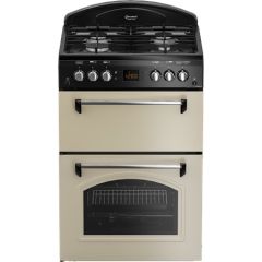 Leisure CLA60GAC 60Cm Gas Range-Style Cooker With Two Ovens Double Gas Cooker - Cream + Black