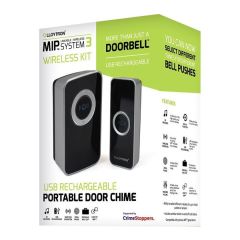 Lloytron B7032BK Wireless Recharageable Portable Door Bell