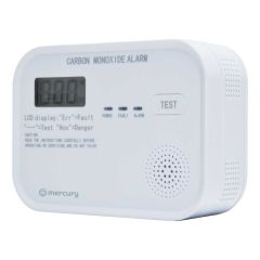 Mercury 350.139 LCD Display Carbon Monoxide Alarm White