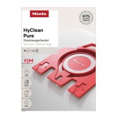 Miele 12421140 Fjm Hyclean Pure Vacuum Cleaner Bags, Pack Of 4