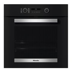 Miele H2465BP BL Built In Electric Self Cleaning Single Oven, Black