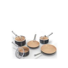 Ninja CW95000UK Ceramic Coated Cookware 5-Piece Set - Apricot & Grey