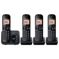 Panasonic KX-TGC224EB Quad Digital Cordless Phone With Answer Phone