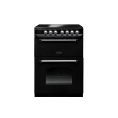 Rangemaster CLA60ECBL/C Classic 60Cm Black With Chrome Trim Ceramic Electric Cooker With Double Oven