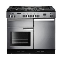 Rangemaster PROP100DFFSS/C Professional Plus Stainless Steel With Chrome Trim 100Cm Dual Fuel Range 