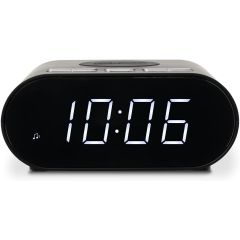 Roberts Radio Ltd ORTUSCHARGEBK Wireless Charge FM Clock Bt With Phone Charger In Black